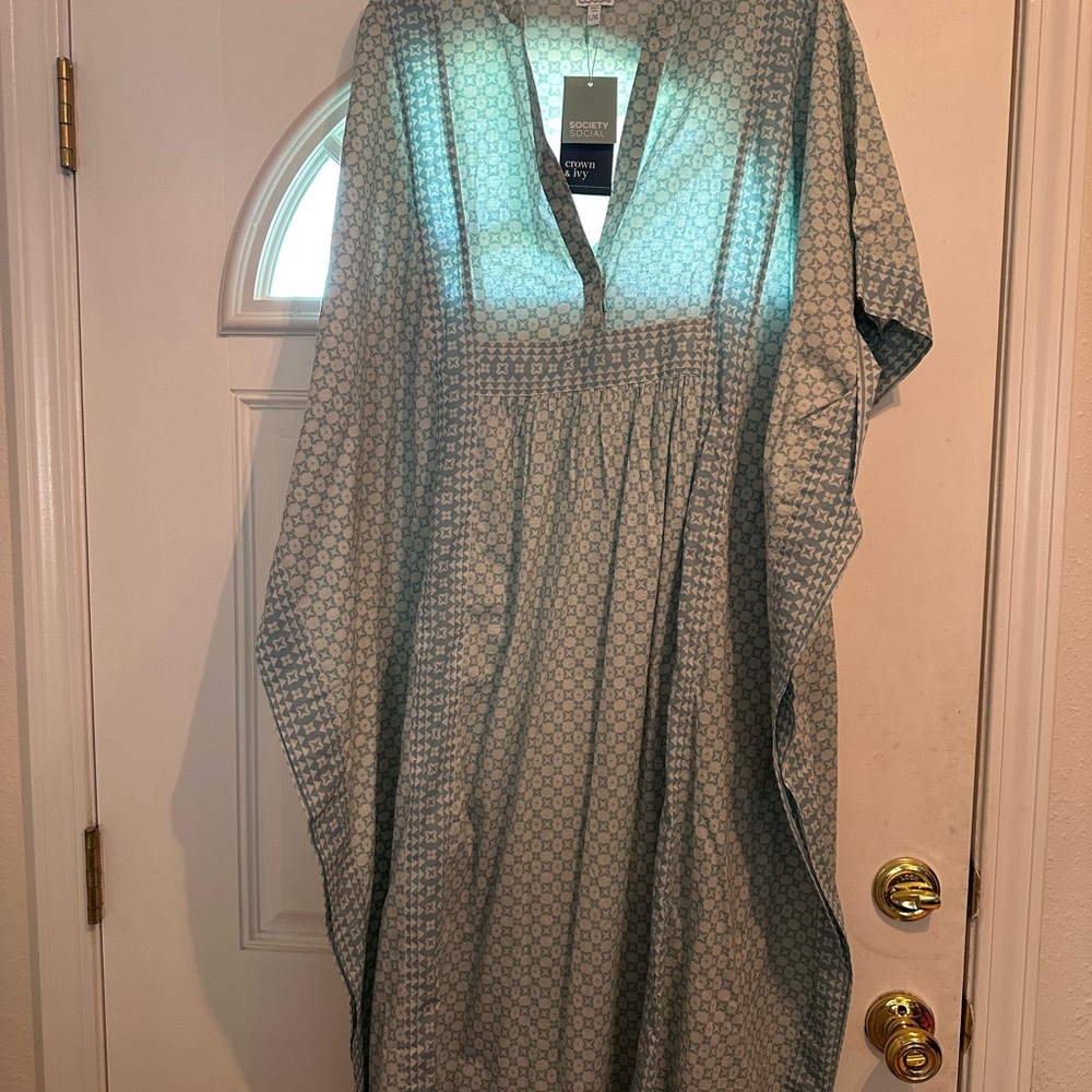 Crown & Ivy x Society Social Cabana Blue Resort Sundress